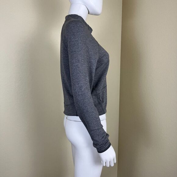 Lululemon Women Size 8 Heathered Slate Hill And Valley Mock Neck Sweater Outdoor - Picture 12 of 15